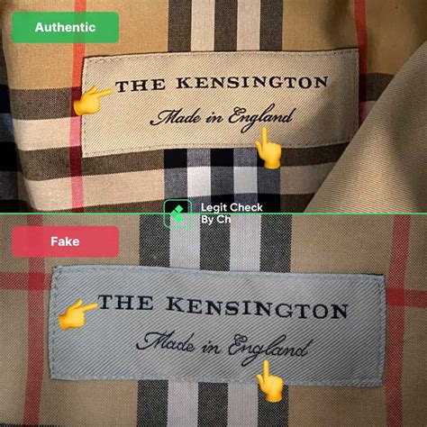 how to spot a burberry fake coat|burberry trench authenticity check.